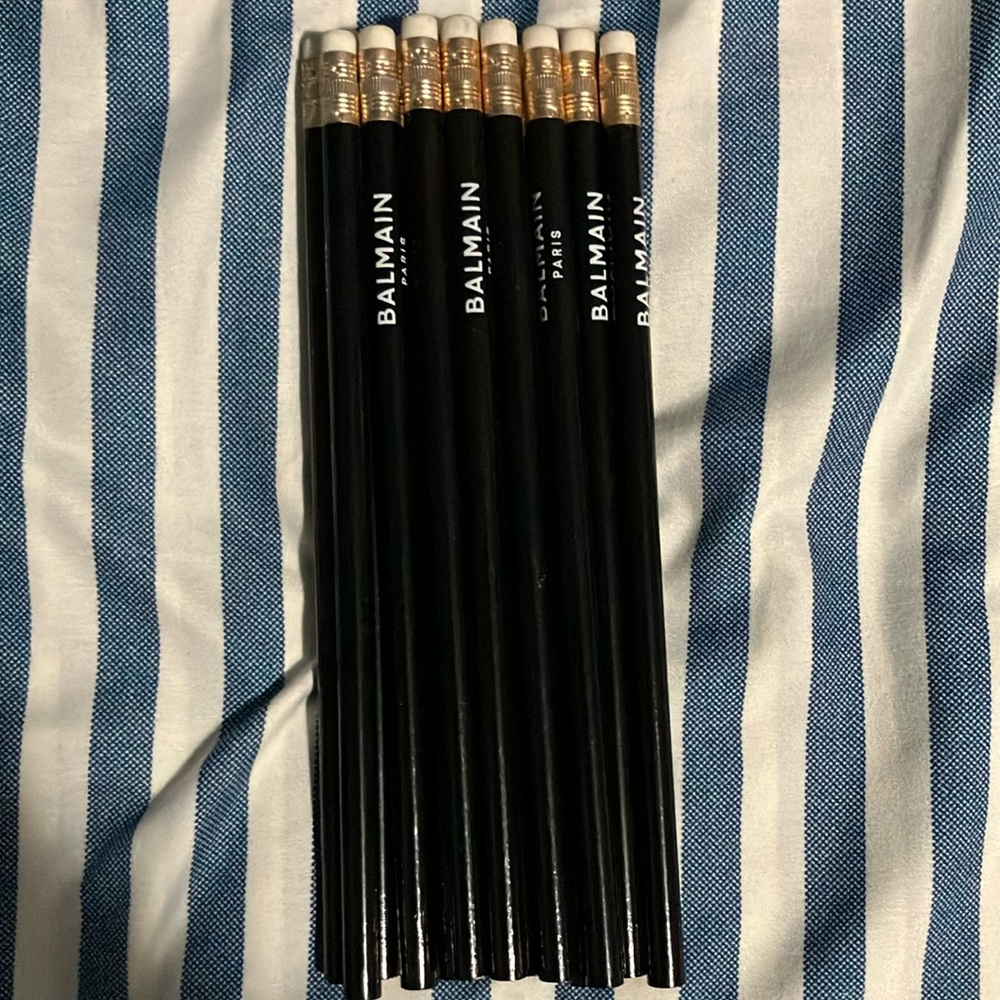Balmain Black Pencils with White Logo